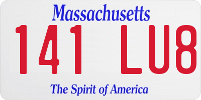 MA license plate 141LU8