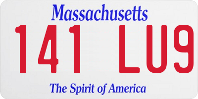 MA license plate 141LU9