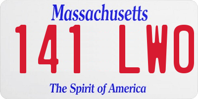 MA license plate 141LW0