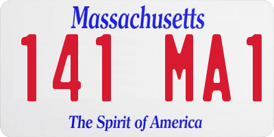 MA license plate 141MA1