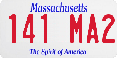 MA license plate 141MA2