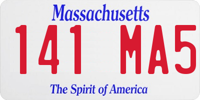 MA license plate 141MA5
