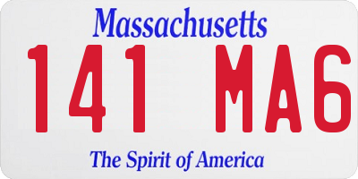 MA license plate 141MA6