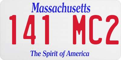 MA license plate 141MC2