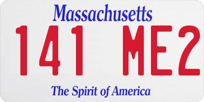 MA license plate 141ME2