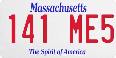 MA license plate 141ME5
