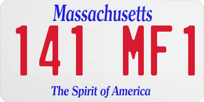 MA license plate 141MF1
