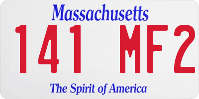 MA license plate 141MF2
