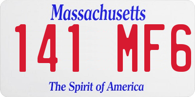 MA license plate 141MF6