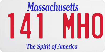 MA license plate 141MH0