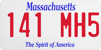 MA license plate 141MH5