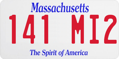 MA license plate 141MI2