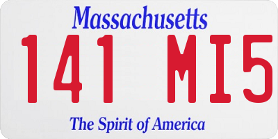 MA license plate 141MI5