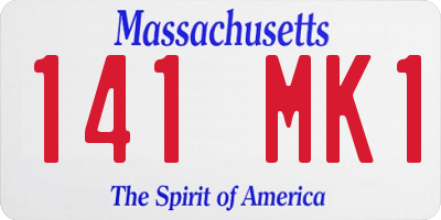 MA license plate 141MK1