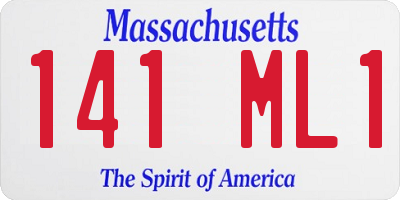 MA license plate 141ML1