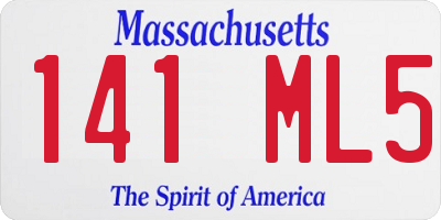MA license plate 141ML5