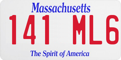 MA license plate 141ML6