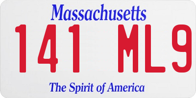 MA license plate 141ML9