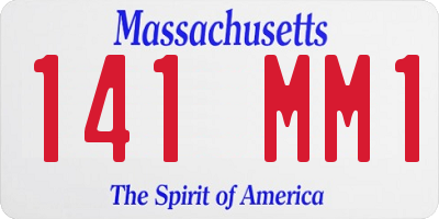 MA license plate 141MM1