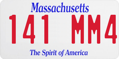 MA license plate 141MM4