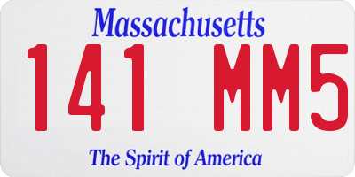 MA license plate 141MM5