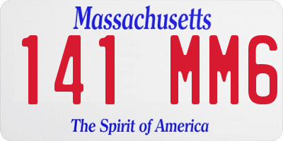 MA license plate 141MM6