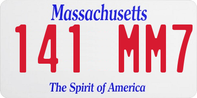 MA license plate 141MM7