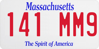 MA license plate 141MM9
