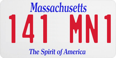 MA license plate 141MN1