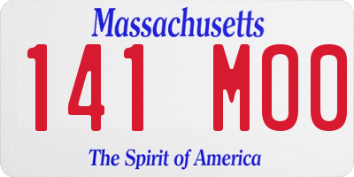 MA license plate 141MO0