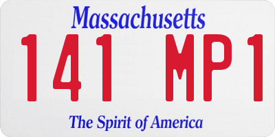 MA license plate 141MP1