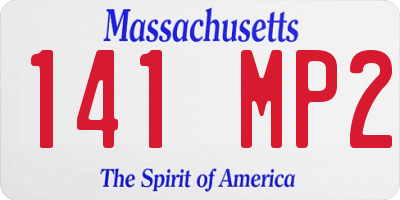 MA license plate 141MP2