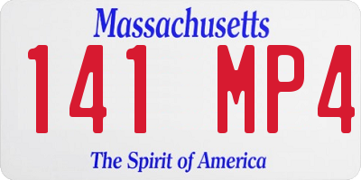 MA license plate 141MP4