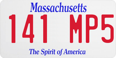 MA license plate 141MP5
