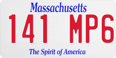 MA license plate 141MP6