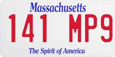 MA license plate 141MP9