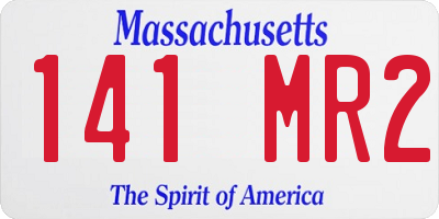 MA license plate 141MR2