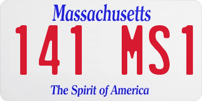 MA license plate 141MS1