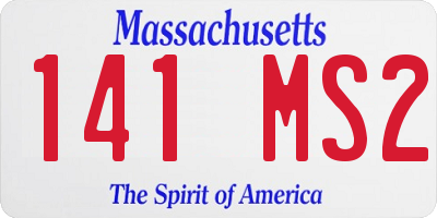 MA license plate 141MS2