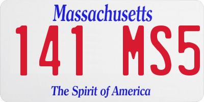 MA license plate 141MS5
