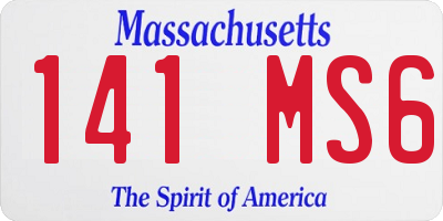 MA license plate 141MS6