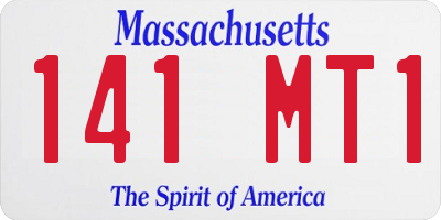 MA license plate 141MT1