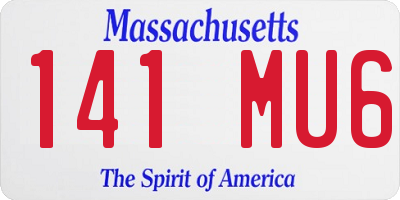 MA license plate 141MU6