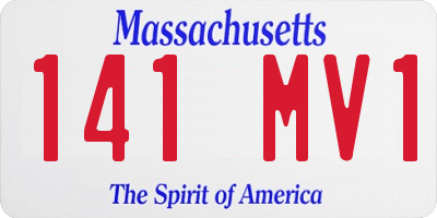 MA license plate 141MV1