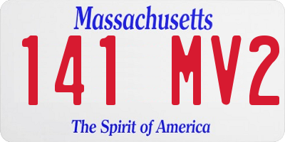 MA license plate 141MV2