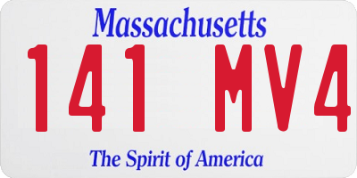 MA license plate 141MV4