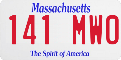 MA license plate 141MW0
