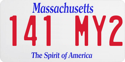 MA license plate 141MY2