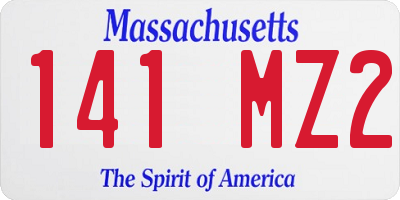 MA license plate 141MZ2