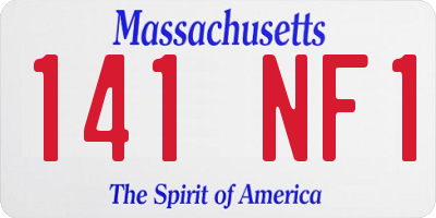 MA license plate 141NF1